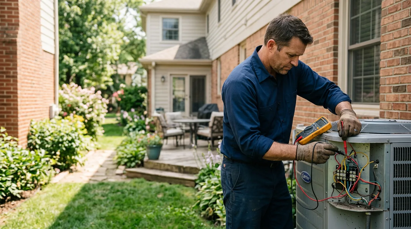 HVAC technician working near Chardon, OH
